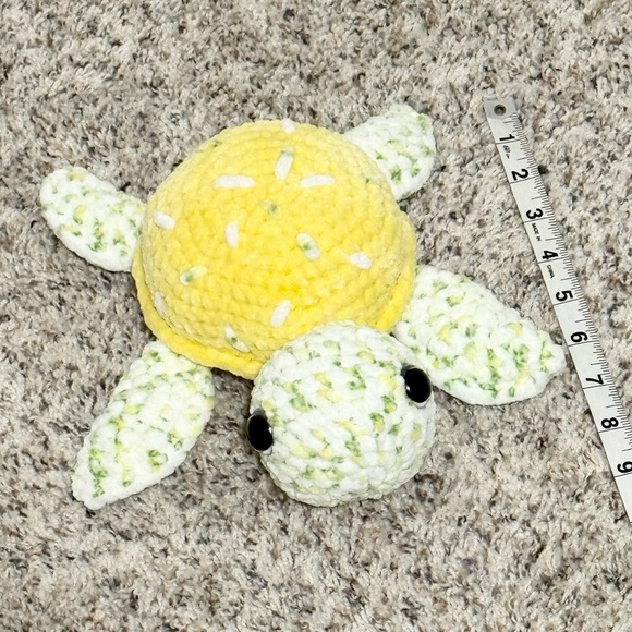 Handmade Crochet Turtle, Amigurumi  Stuffed turtle, meet Lemon Lime  Turtle - Picture 5 of 6